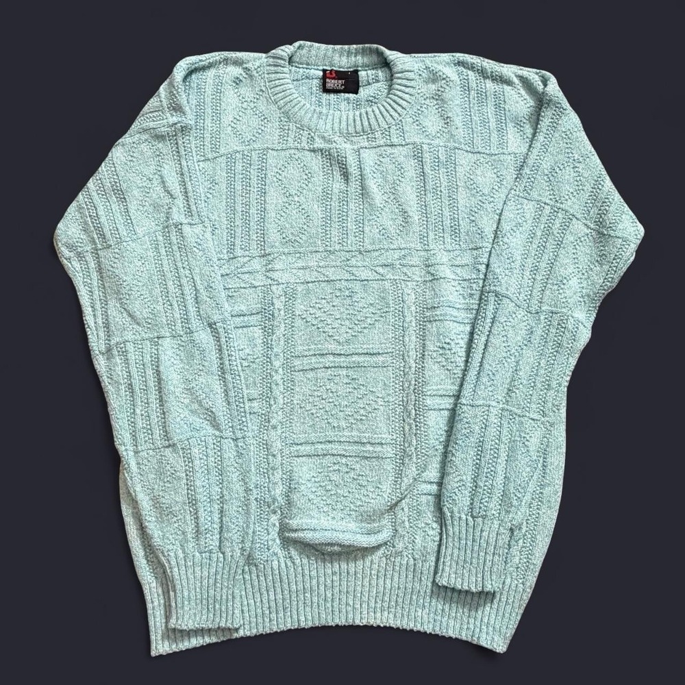 Vintage Robert Bruce Knit Sweater Size Large Made In USA 90s